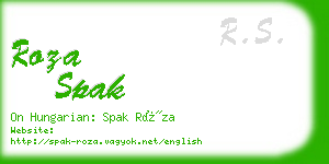 roza spak business card